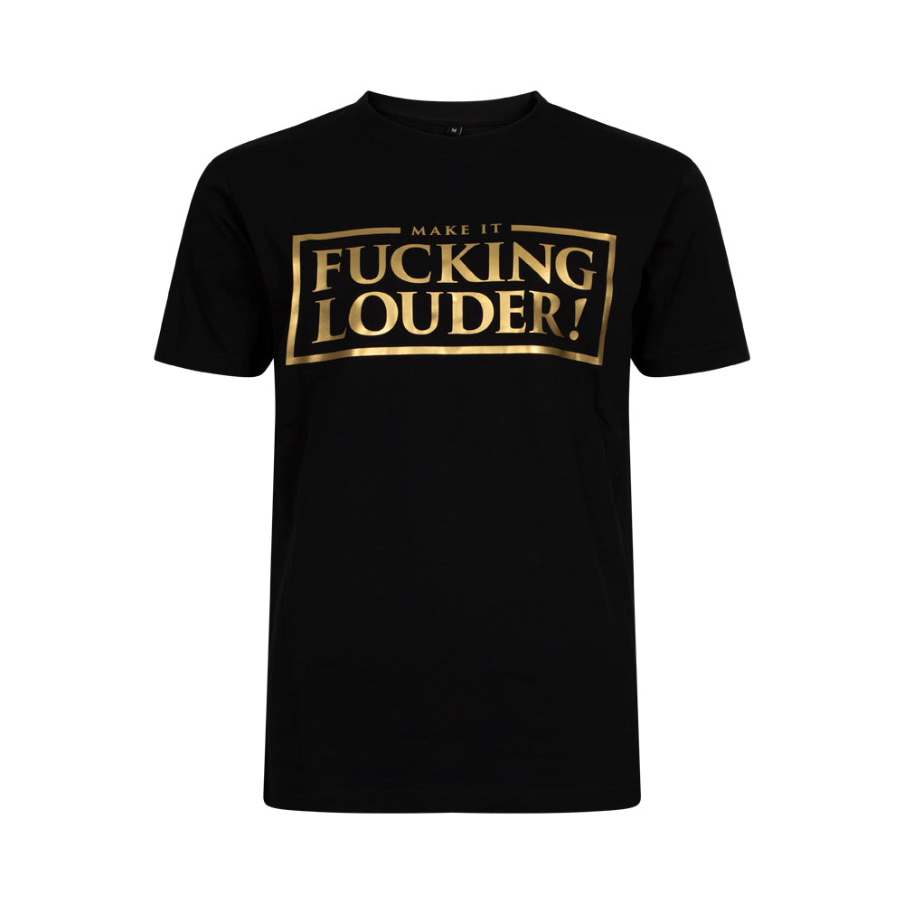 T-shirt MAKE IT LOUDER Metallic Gold