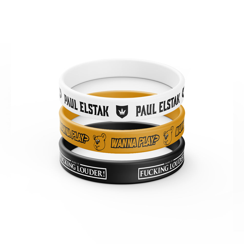 DJ Paul Elstak - Silicone Wristbands 3 Pack