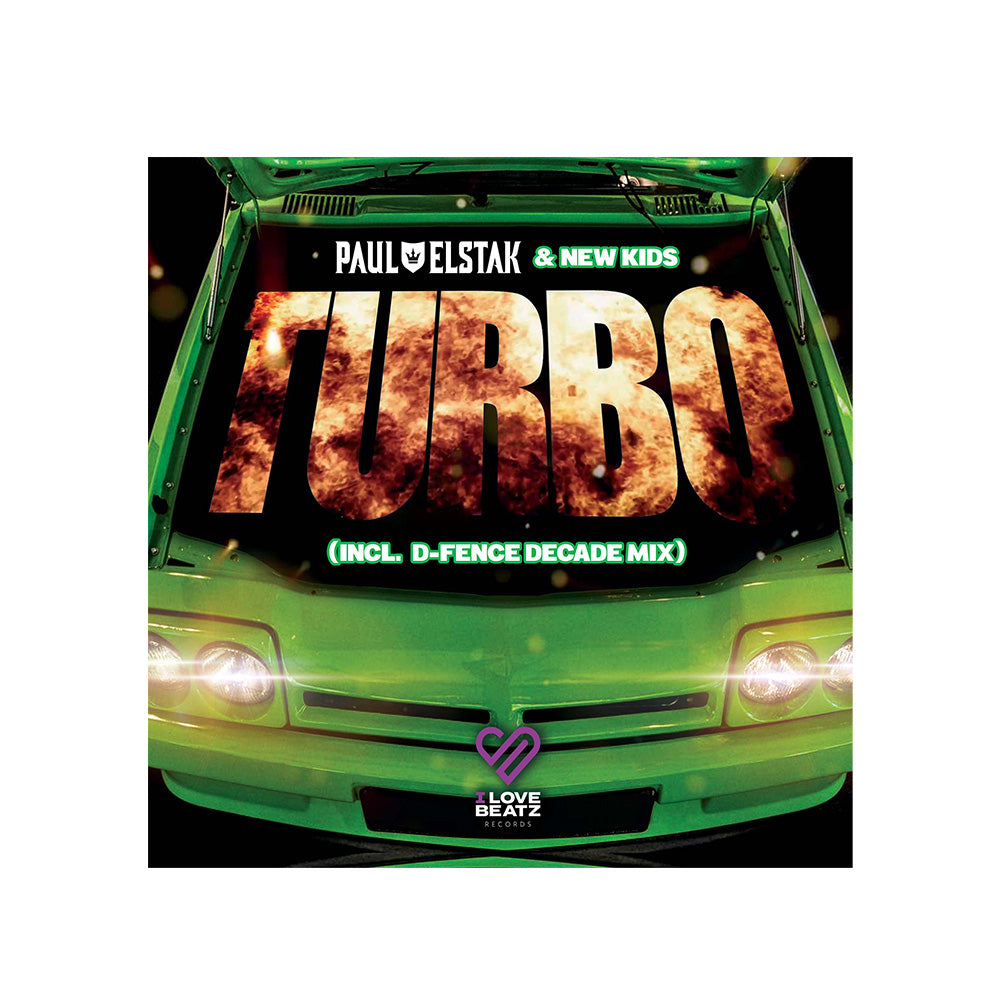 Vinyl 7" GREEN Turbo Paul Elstak X New Kids - incl D-Fence Decade Mix