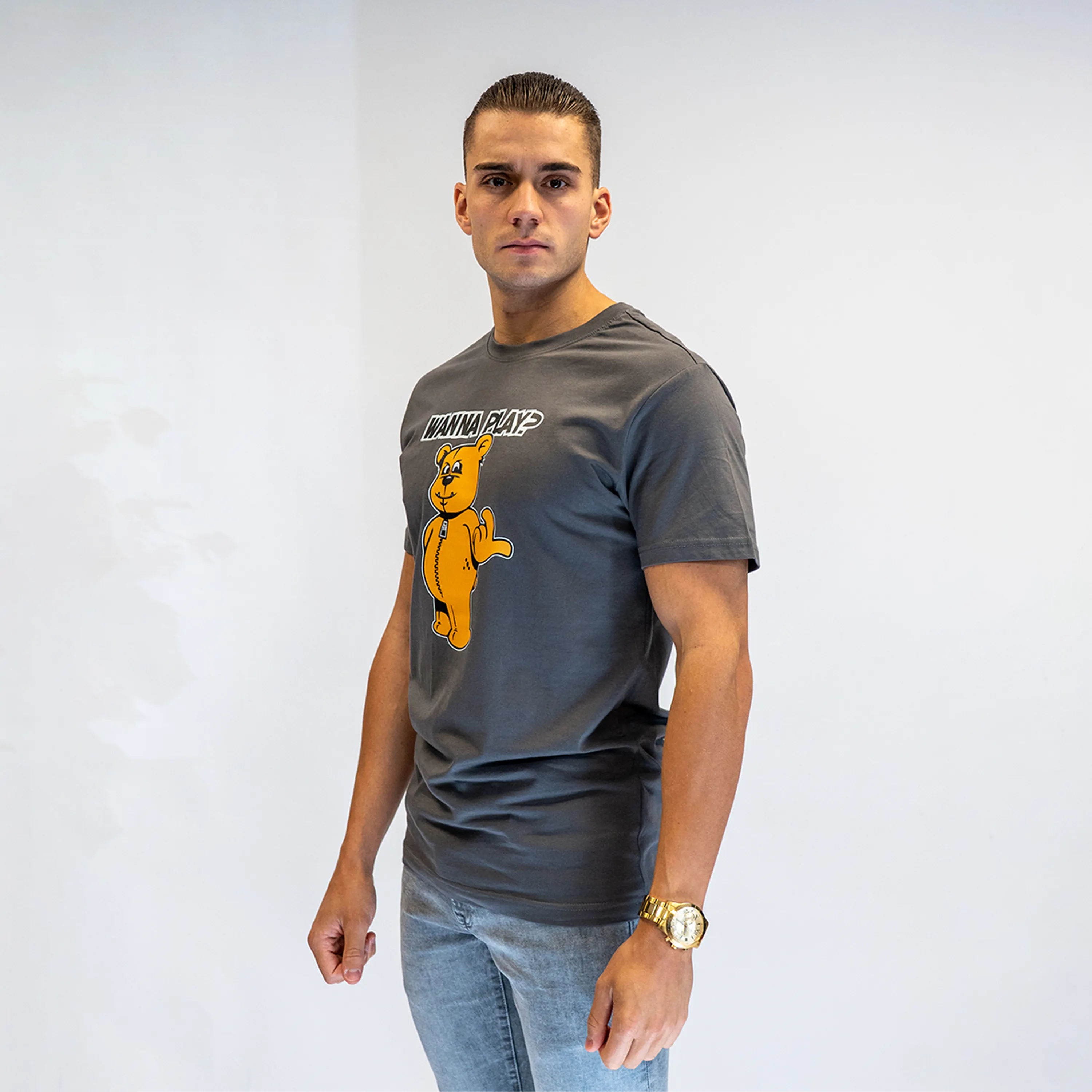 T-Shirt Grau WANNA PLAY - Original