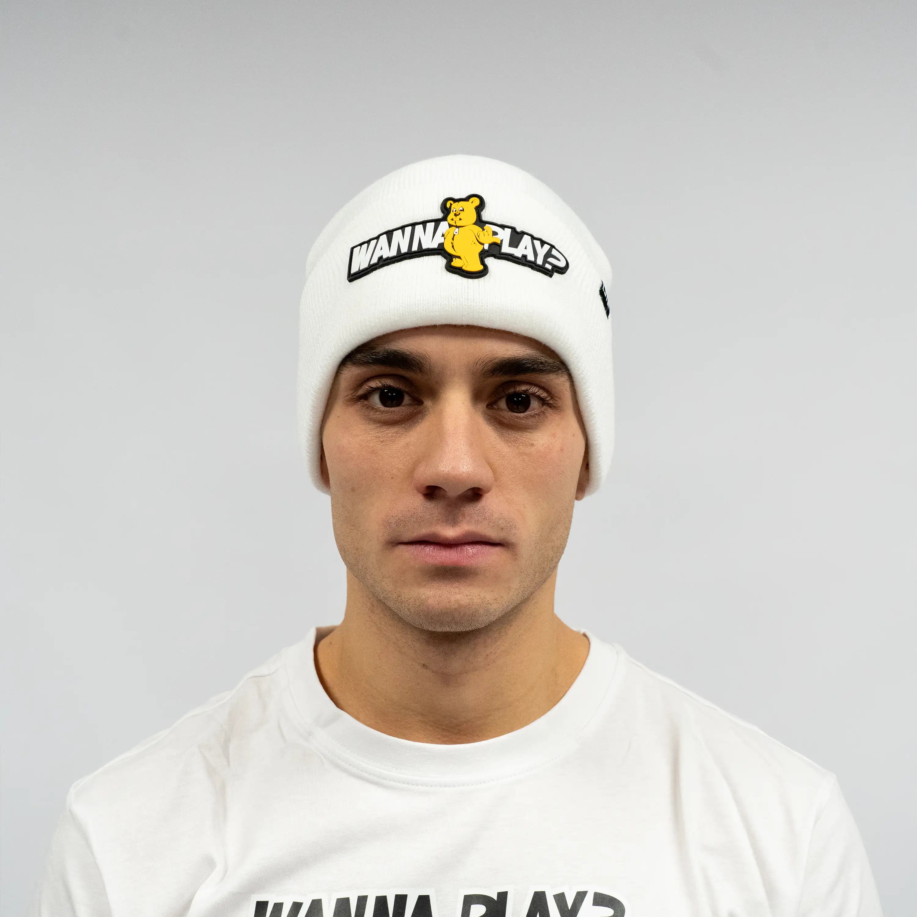 Beanie Wanna Play White