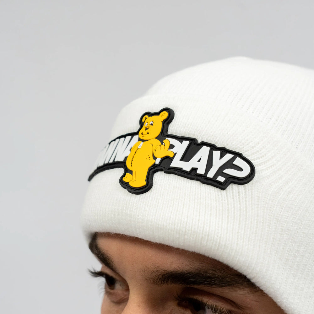 Beanie Wanna Play White