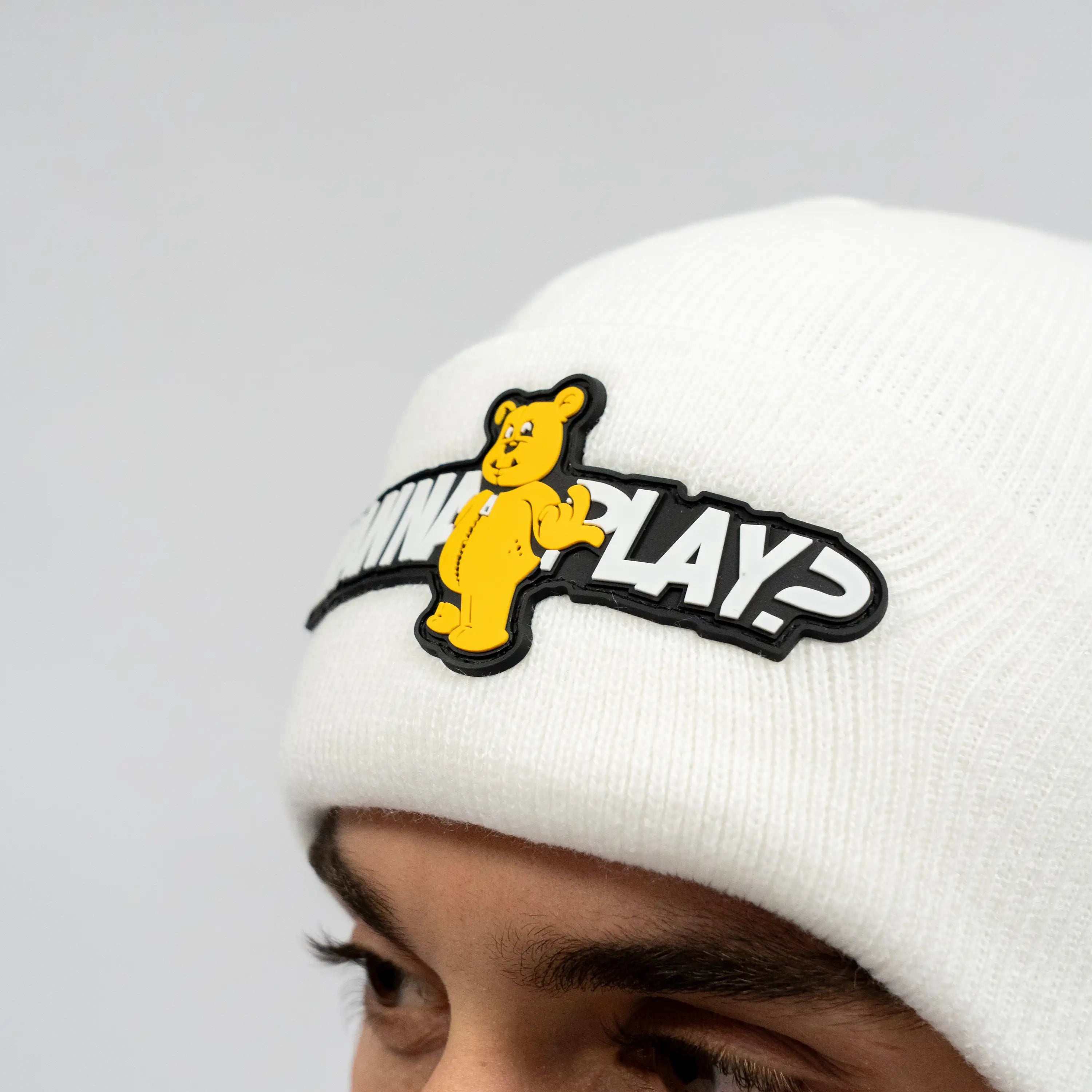 Beanie Wanna Play White